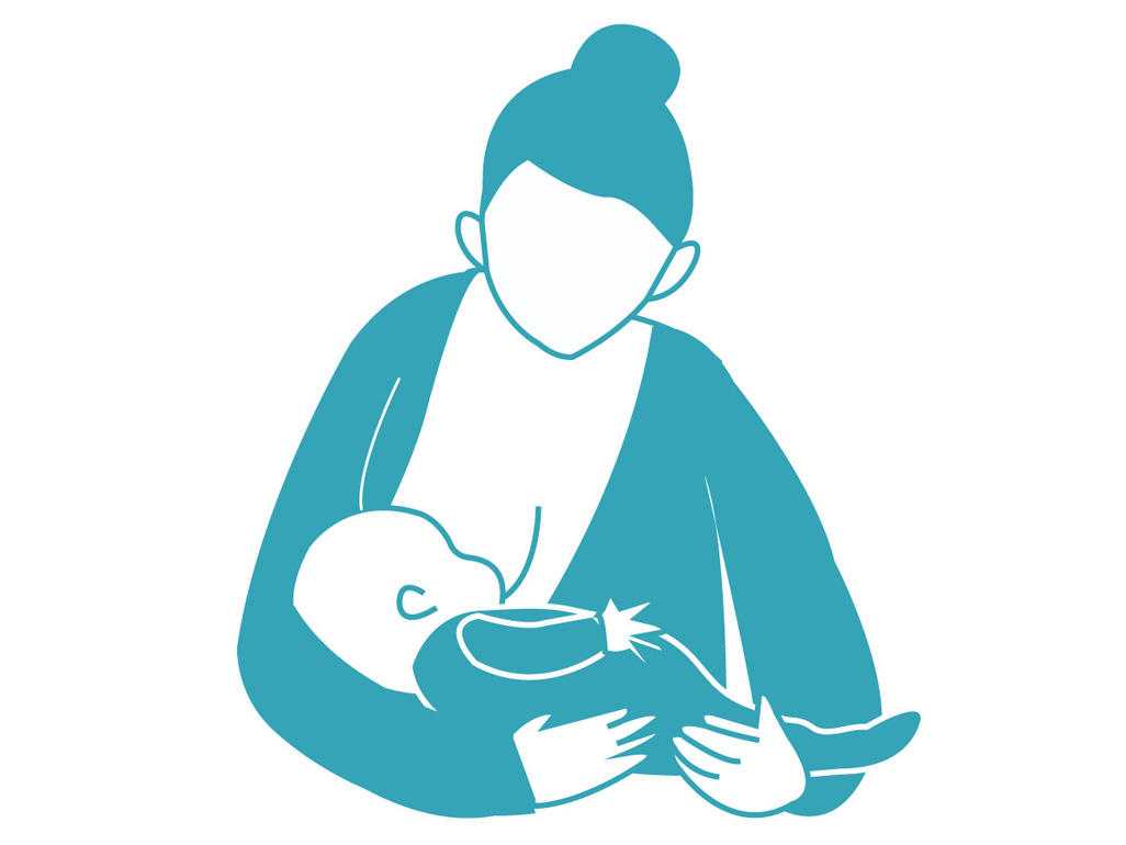 Στάσεις μητρικού θηλασμού Κλασική στάση - στάση αγκαλιάς (Cradle hold)