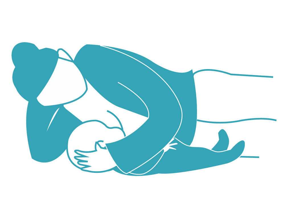 Στάσεις μητρικού θηλασμού Ξαπλωτή στάση (Side Lying Hold)